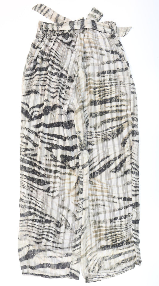Feelhoo Womens Multicoloured Animal Print Polyester Windbreaker Trousers Size S L30 in Regular Tie