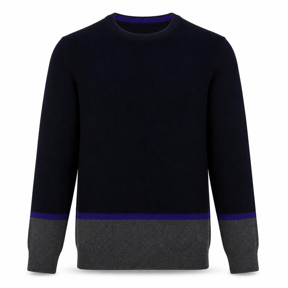 Marks and Spencer Mens Multicoloured Round Neck Polyester Pullover Jumper Size M