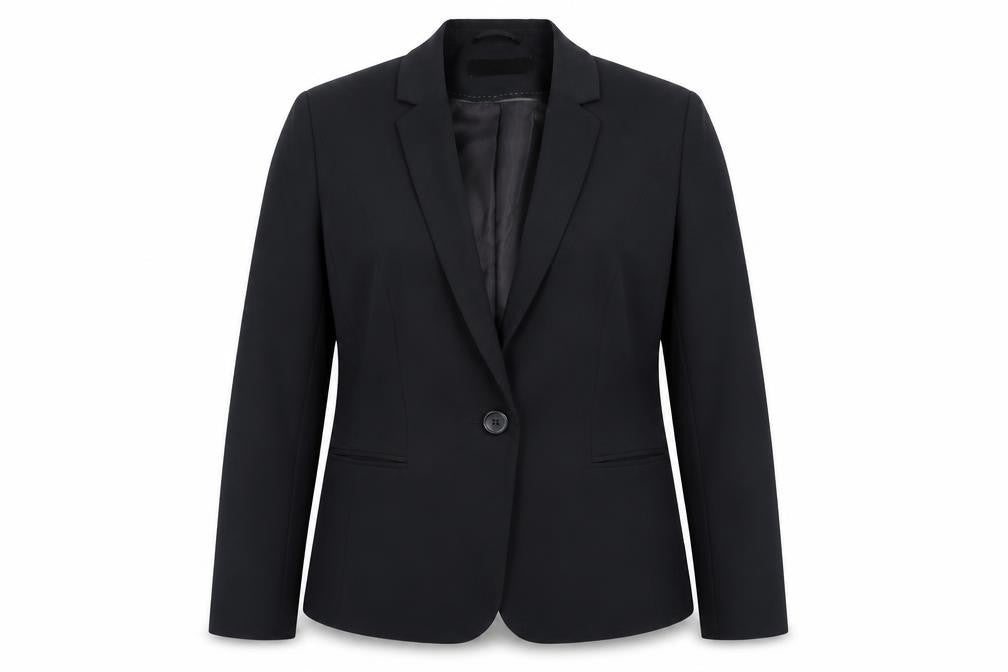 BHS Womens Black Polyester Jacket Suit Jacket Size 12