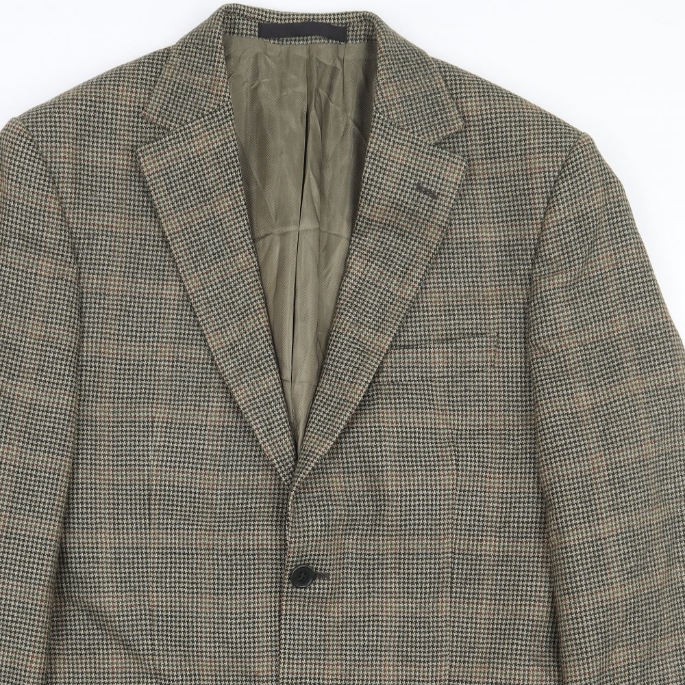 Marks and Spencer Mens Green Wool Jacket Suit Jacket Size 40