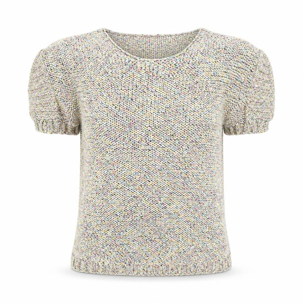 Marks and Spencer Womens Multicoloured Round Neck Cotton Pullover Jumper Size 12