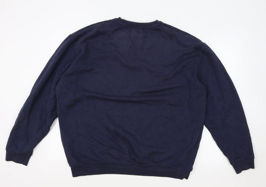 Boohoo Mens Blue Polyester Pullover Sweatshirt Size M