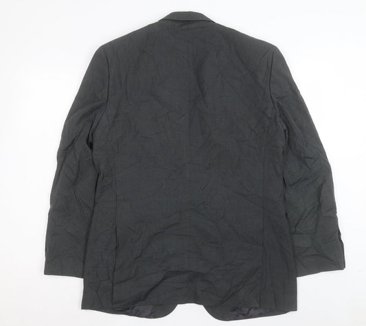 Greenwood Mens Grey Polyester Jacket Suit Jacket Size 40