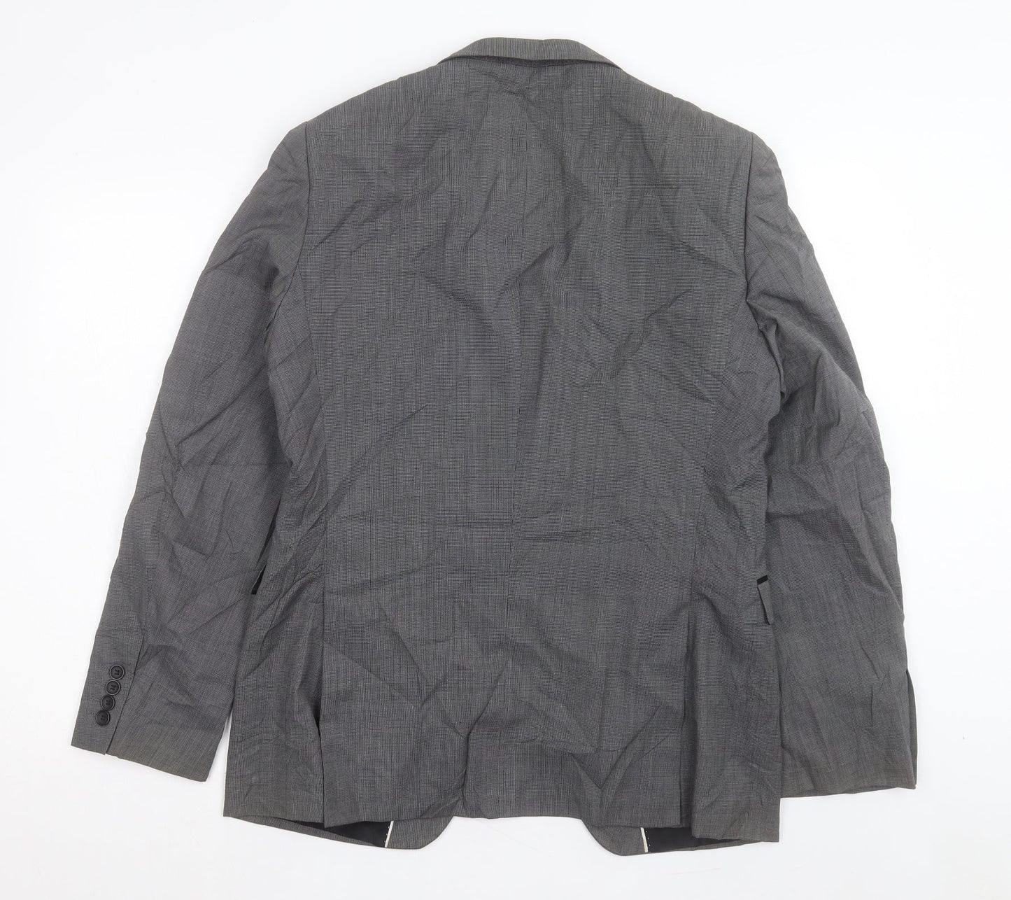 Topman Mens Grey Polyester Jacket Suit Jacket Size 40