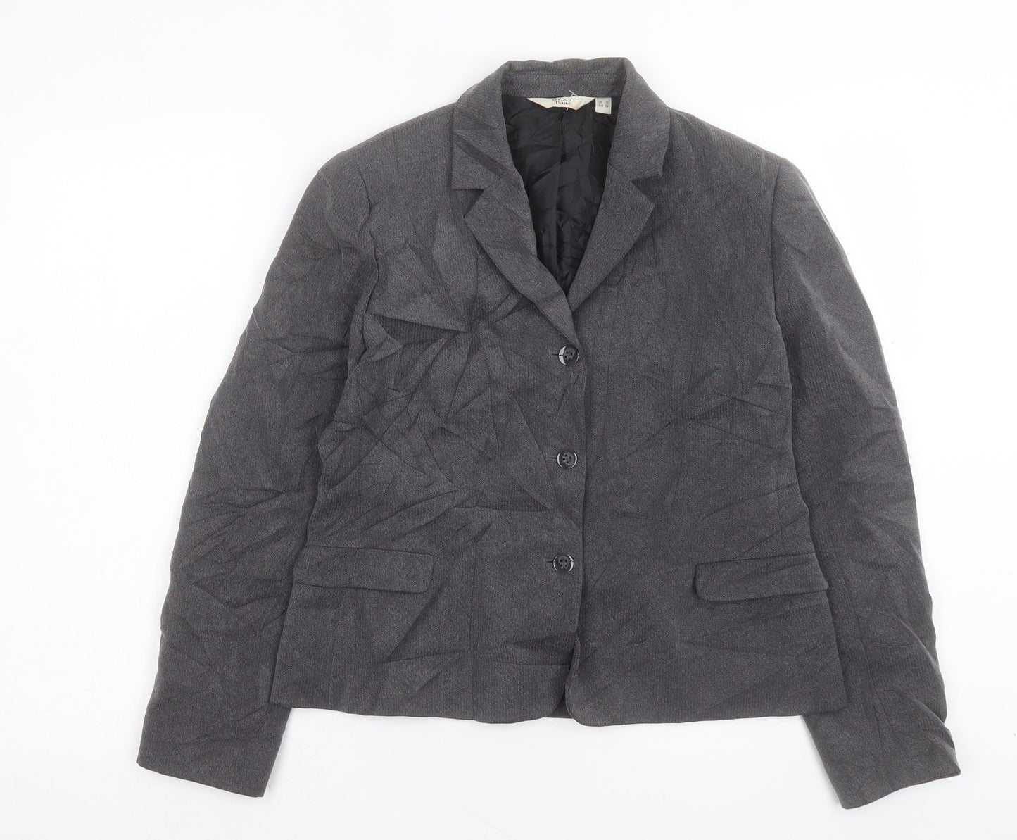 NEXT Womens Grey Jacket Blazer Size 10 Button