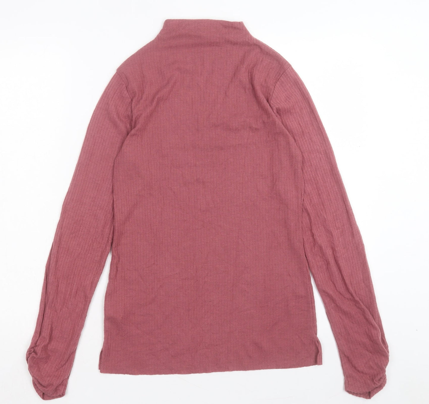 River Island Womens Pink High Neck Polyester Pullover Jumper Size 10