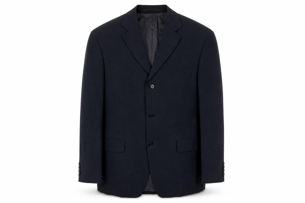Marks and Spencer Mens Blue Lyocell Jacket Suit Jacket Size 42 - Navy