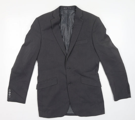 Taylor & Reece Womens Grey Polyester Jacket Suit Jacket Size 36