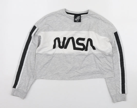 George Girls Grey Polyester Pullover Sweatshirt Size 9-10 Years Pullover - NASA