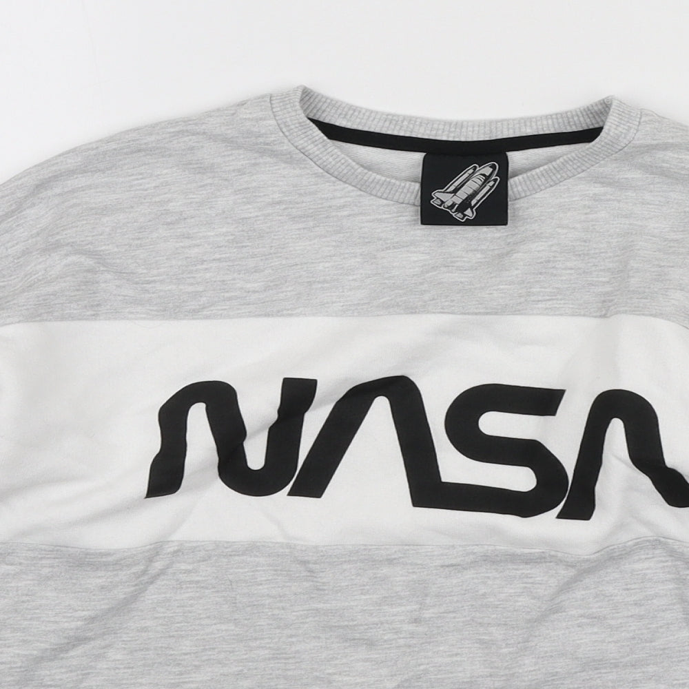 George Girls Grey Polyester Pullover Sweatshirt Size 9-10 Years Pullover - NASA