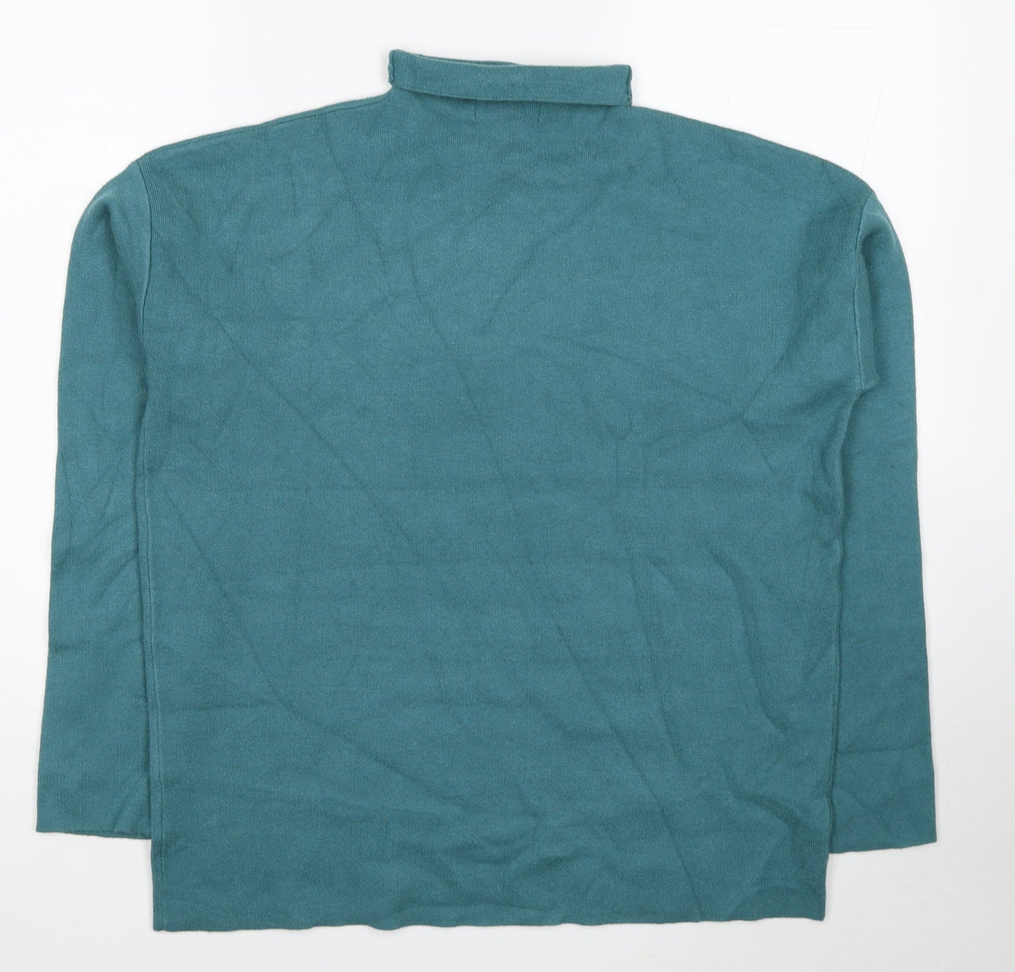 Rachel Zoe Womens Blue Roll Neck Viscose Pullover Jumper Size L