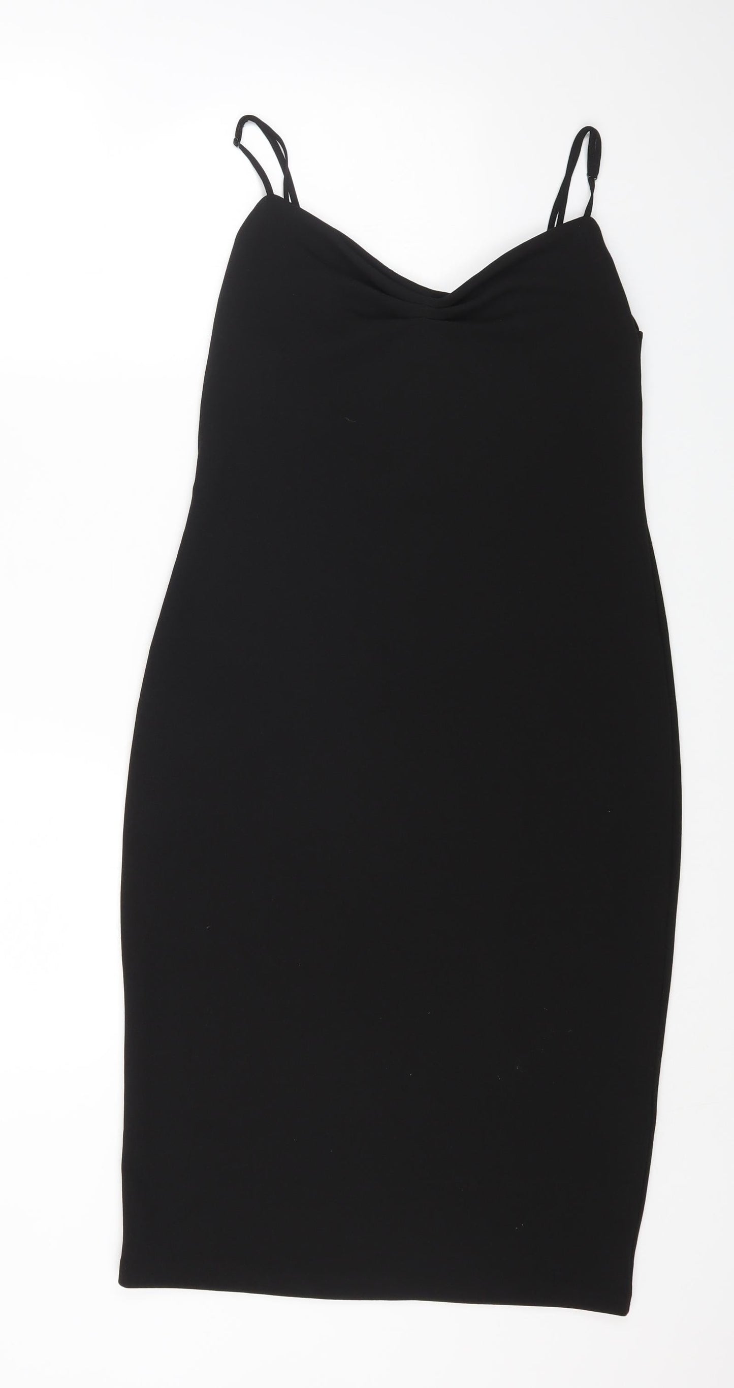 Zara Womens Black Polyester Bodycon Size S Sweetheart Pullover