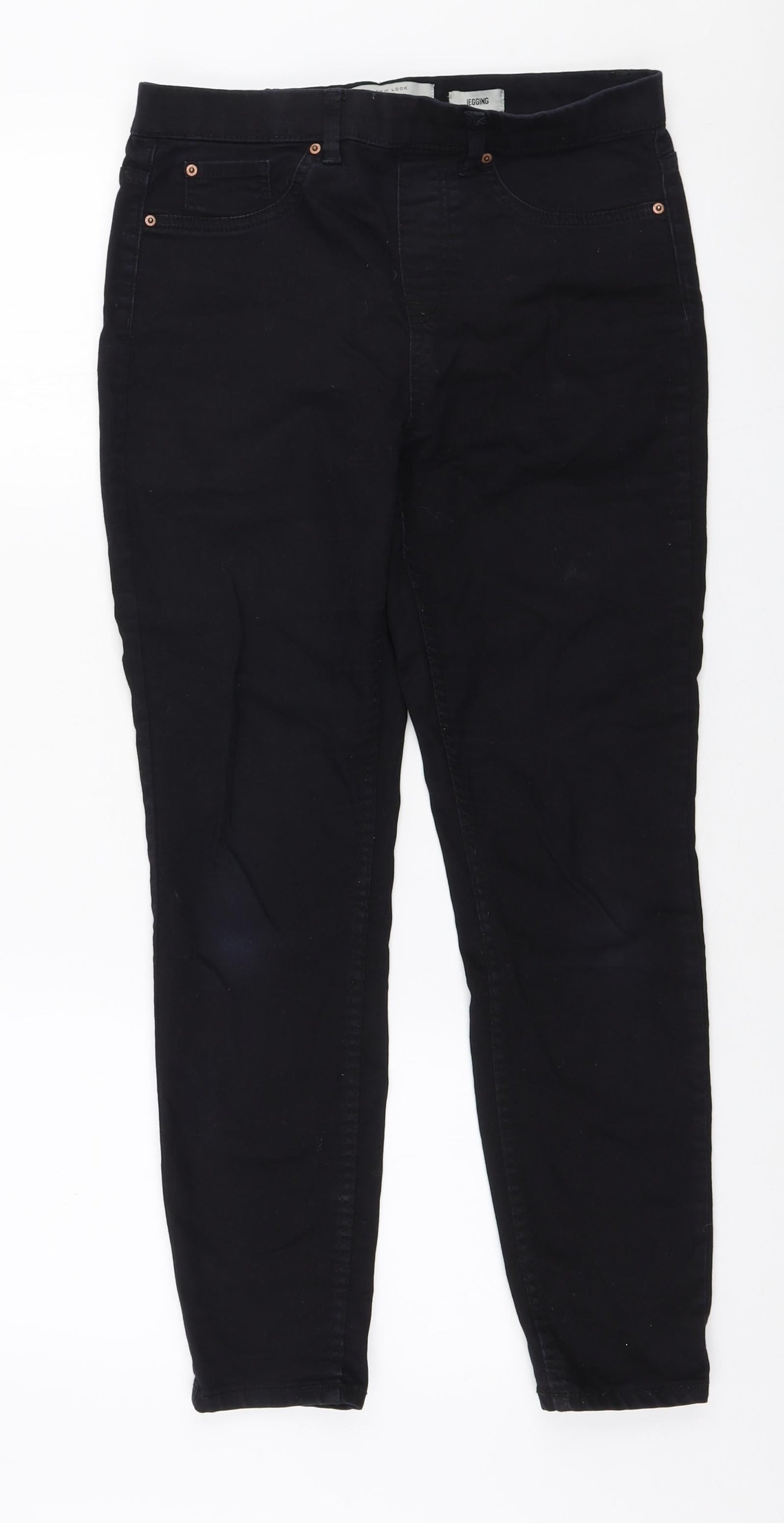 New Look Womens Blue Polyester Jegging Jeans Size 10 L26 in Regular
