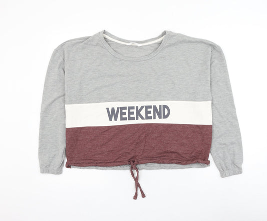 Boux Avenue Womens Grey Polyester Pullover Sweatshirt Size 6 Pullover - Weekend