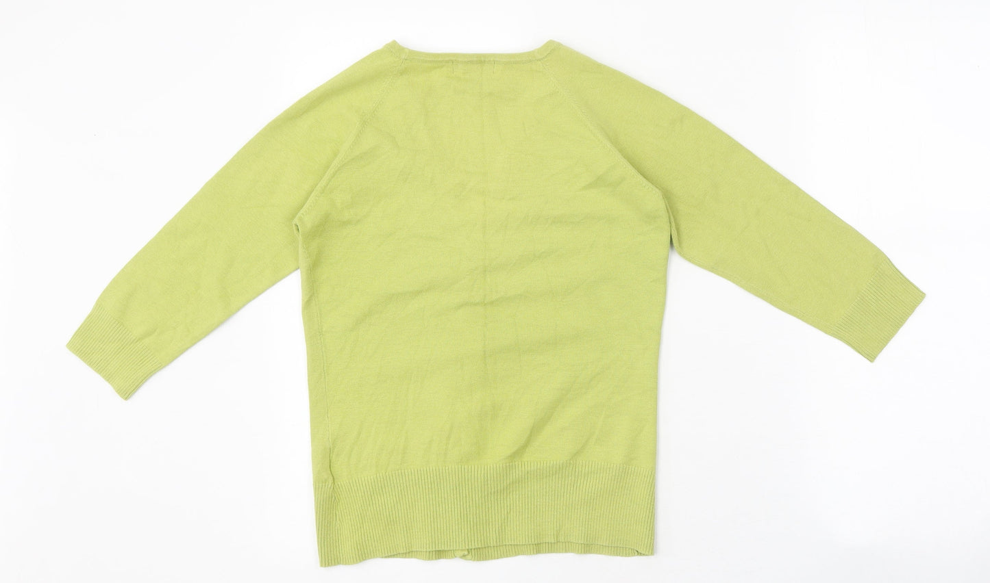 Monsoon Womens Green V-Neck Polyester Cardigan Jumper Size 8