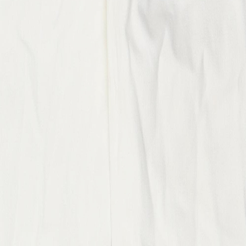 Preworn Womens White 100% Cotton Skinny Jeans Size 30 in L29 in Regular Zip