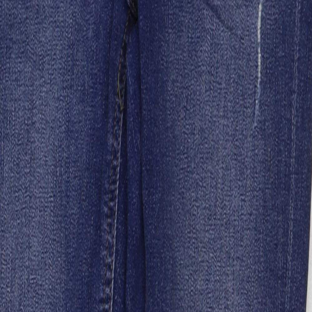 Denim & Co. Womens Blue Cotton Skinny Jeans Size 6 L28 in Regular Button