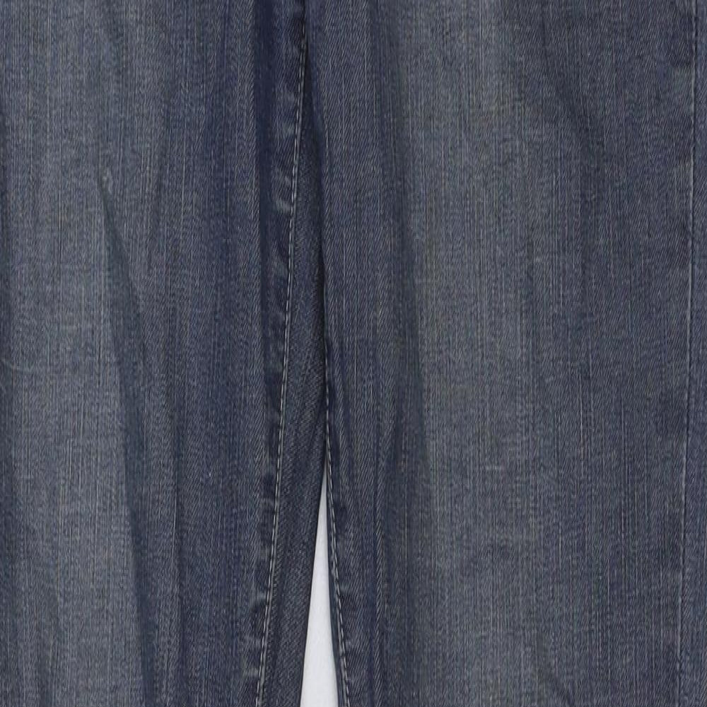 Preworn Womens Blue Cotton Skinny Jeans Size 28 in L30 in Regular Button