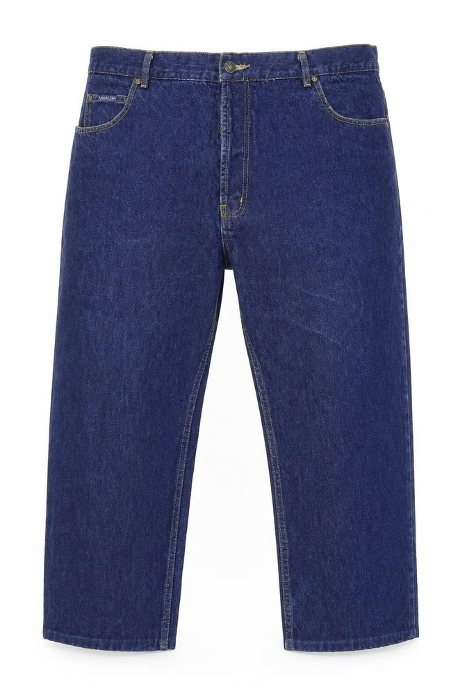 Americano Mens Blue Cotton Cropped Jeans Size 42 in L23 in Regular Button