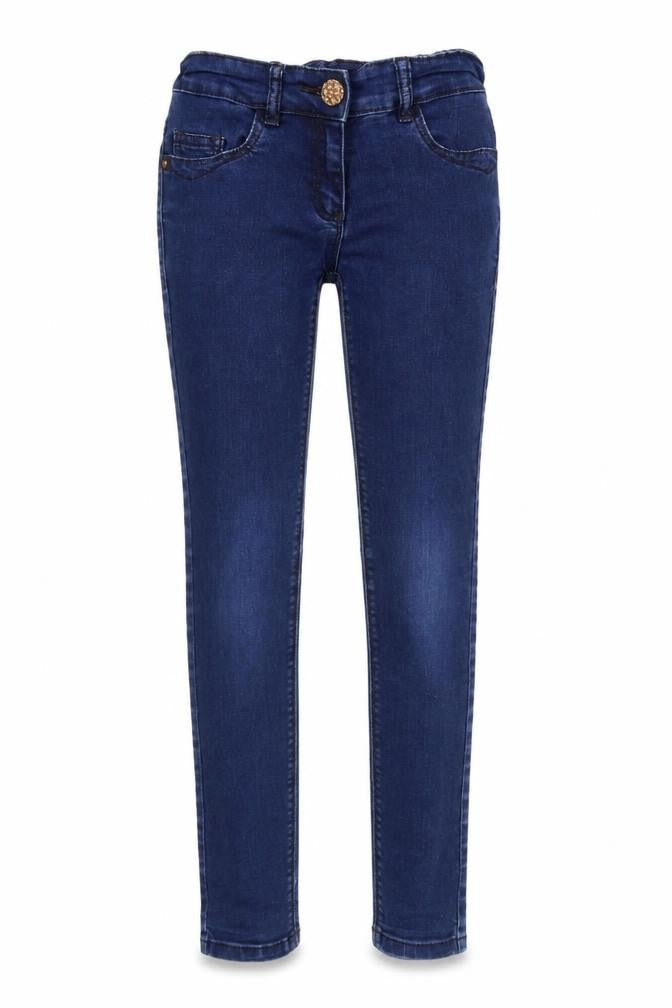 NEXT Girls Blue Cotton Skinny Jeans Size 11 Years Regular Button