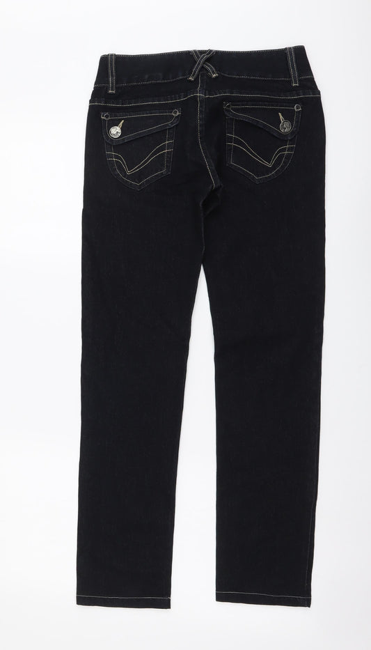 Kakasso Womens Blue Cotton Skinny Jeans Size 26 in L28 in Regular Button