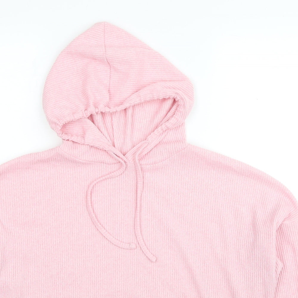 JEFF&CO Womens Pink Polyester Pullover Hoodie Size 12 Pullover - Ribbed
