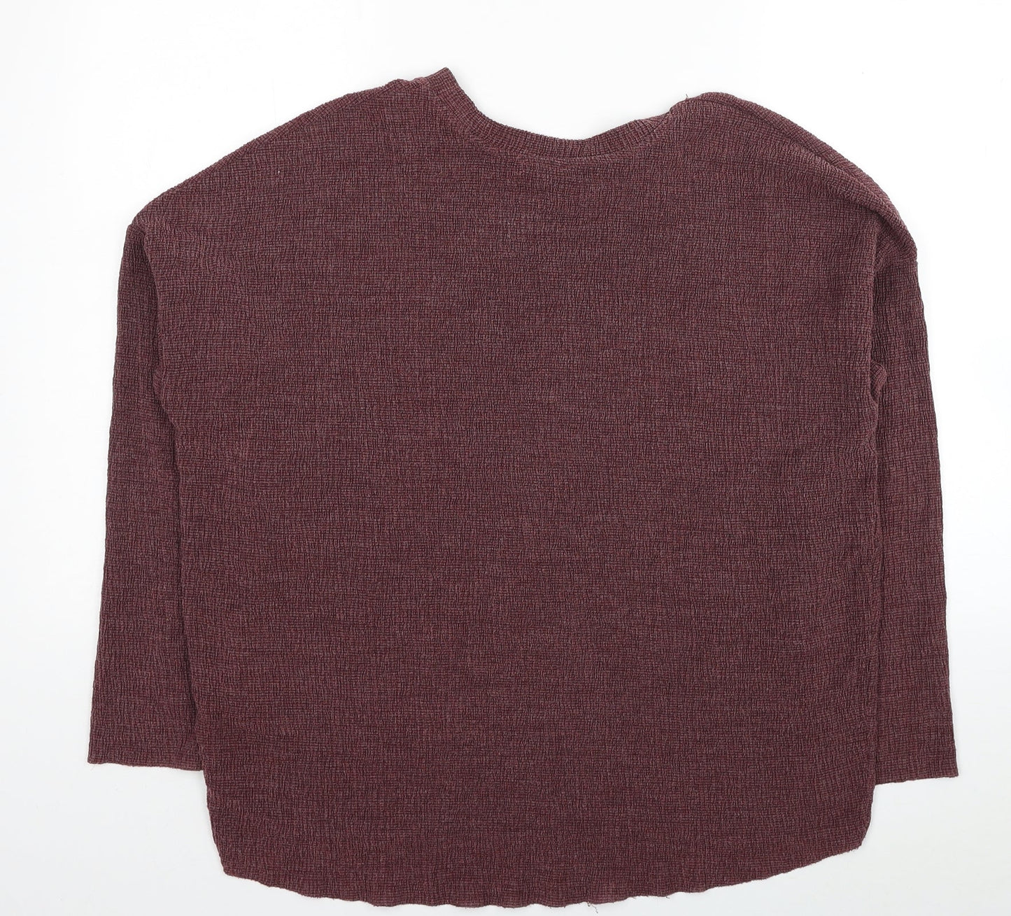 Zara Womens Red Round Neck Polyester Pullover Jumper Size M