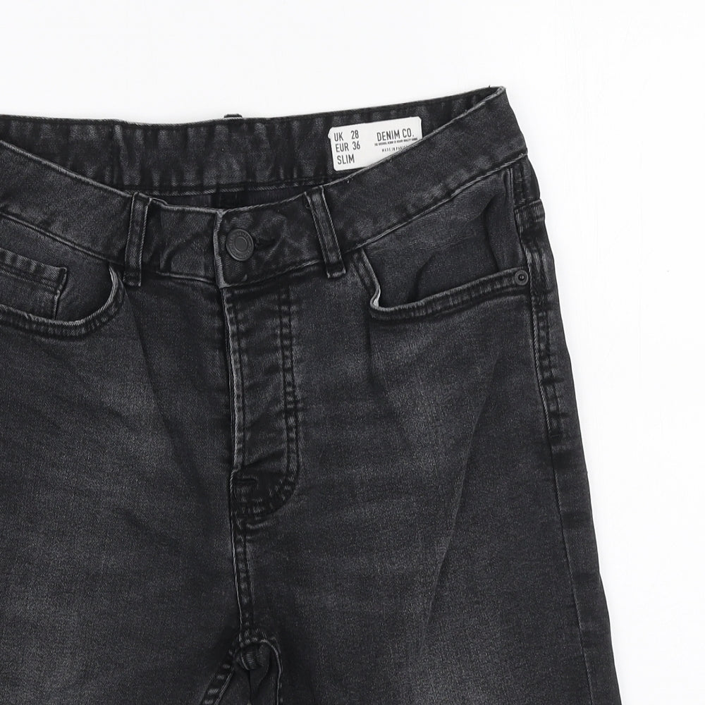 Denim & Co. Mens Grey Cotton Bermuda Shorts Size 28 in L10 in Regular Zip