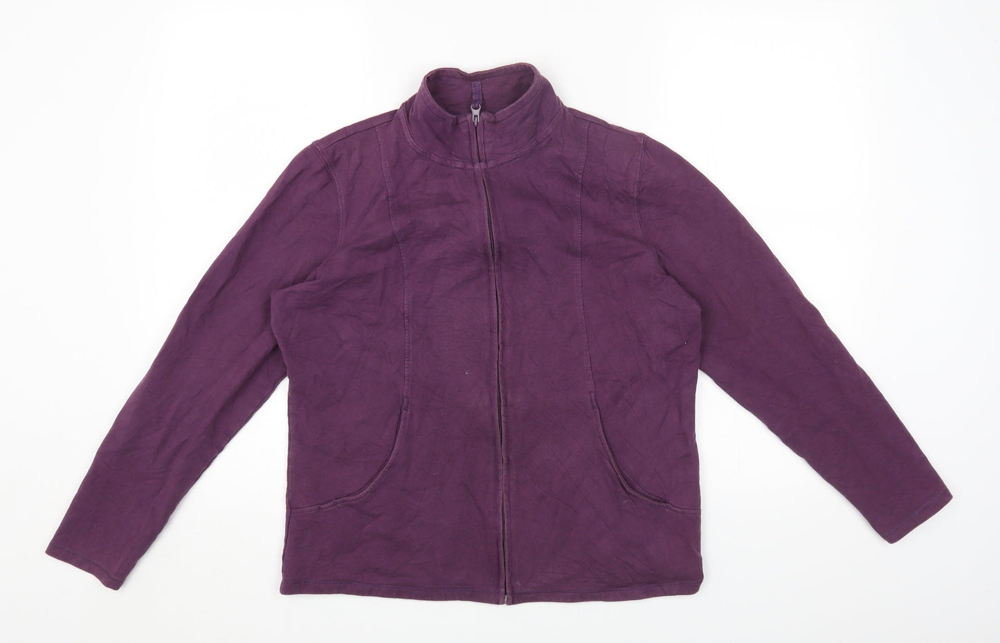 Marks and Spencer Womens Purple Jacket Size 16 Zip