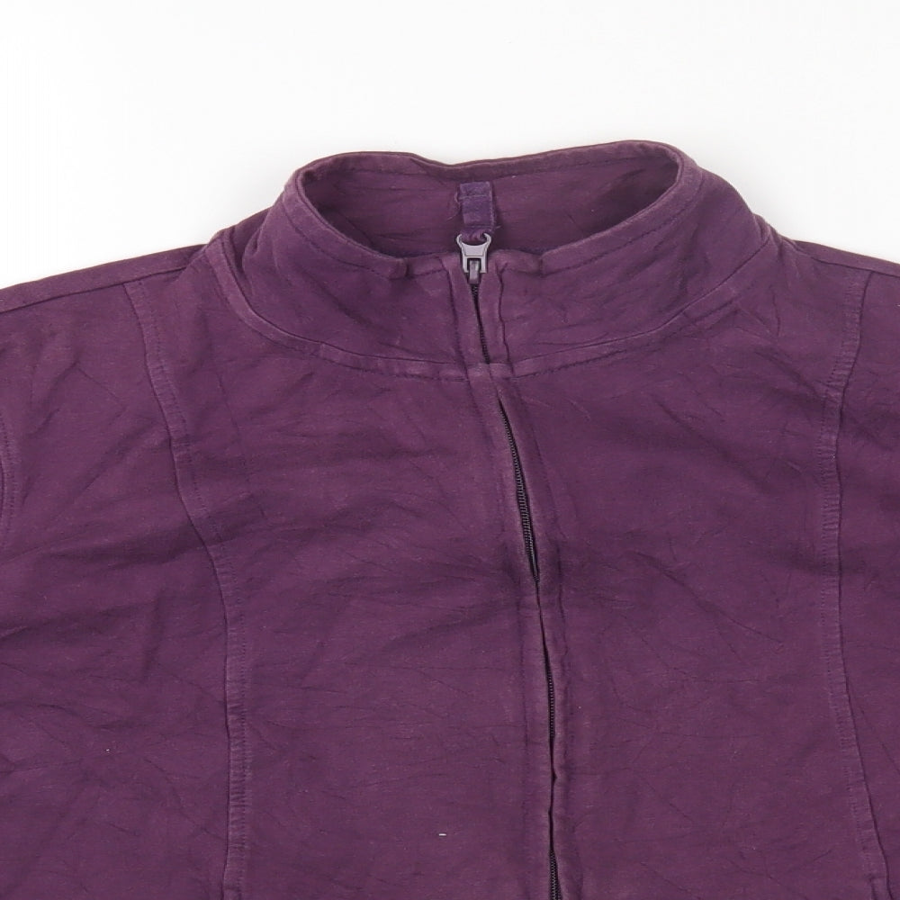 Marks and Spencer Womens Purple Jacket Size 16 Zip