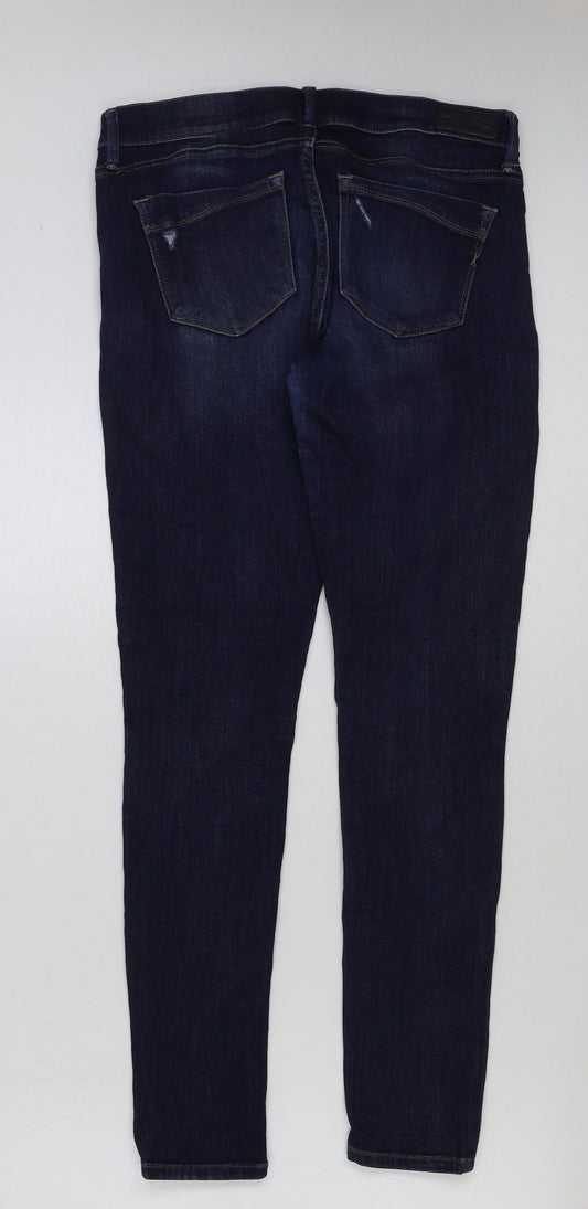Express Womens Blue Cotton Skinny Jeans Size 8 L30 in Regular Button