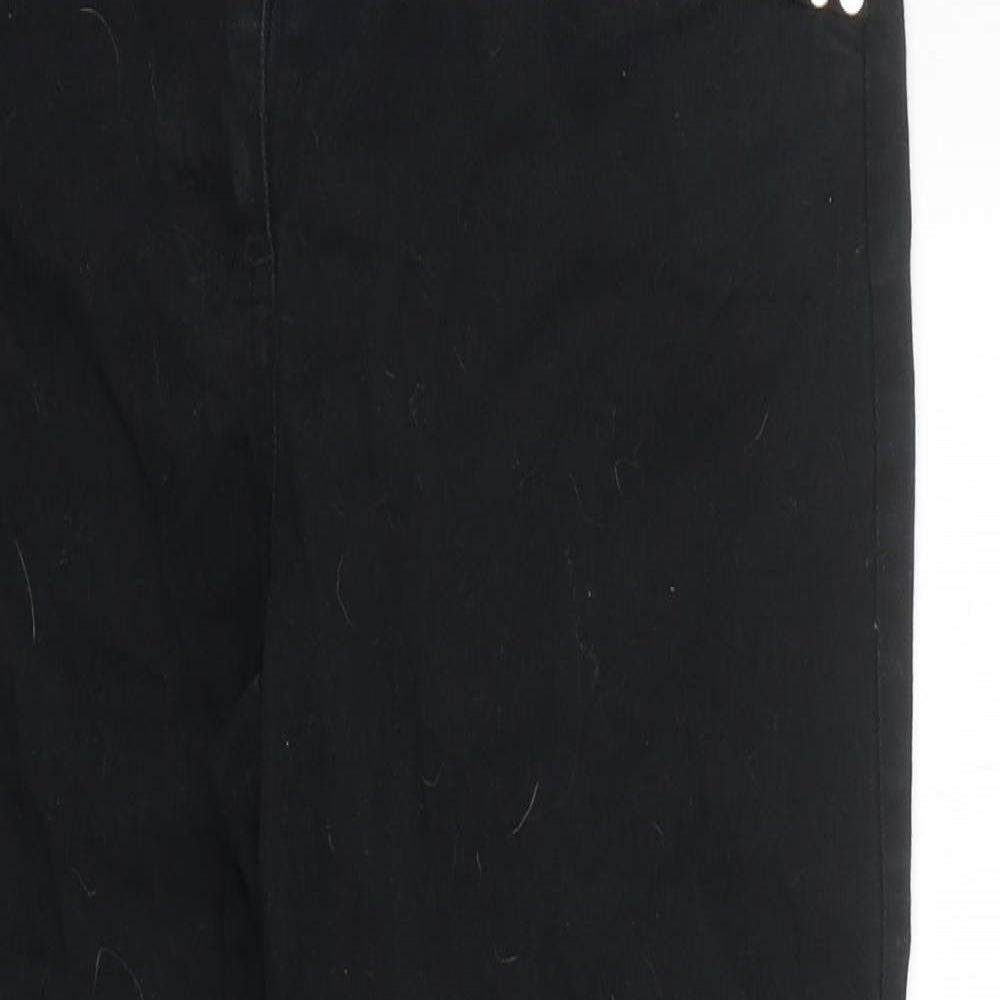 Preworn Womens Black 100% Cotton Skinny Jeans Size 10 L24 in Regular Zip