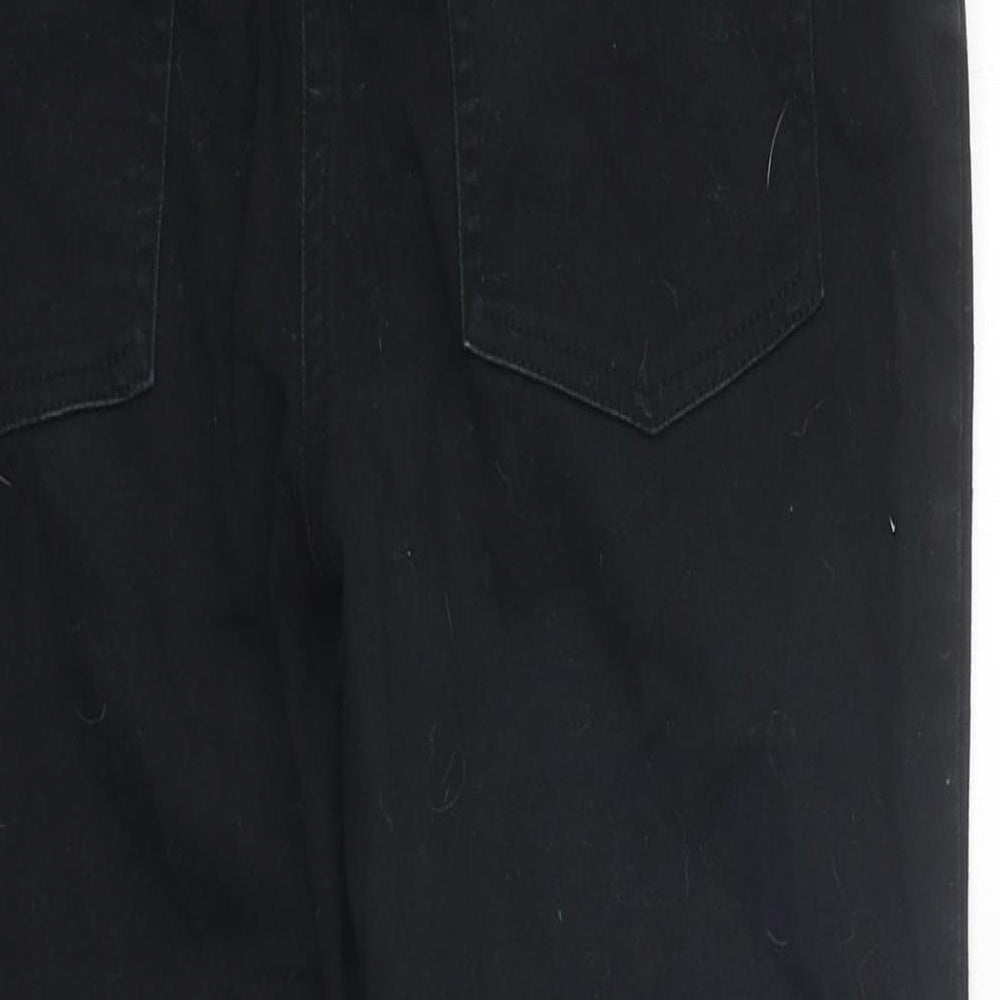 Preworn Womens Black 100% Cotton Skinny Jeans Size 10 L24 in Regular Zip