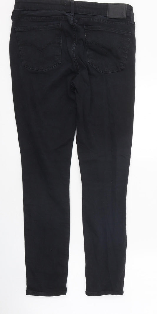 Preworn Mens Black Cotton Skinny Jeans Size 30 in L26 in Regular Zip