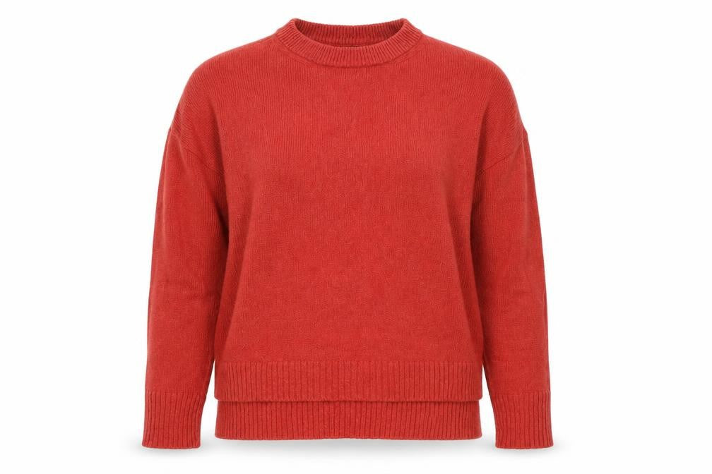 Marks and Spencer Womens Red Mock Neck Polyamide Pullover Jumper Size S