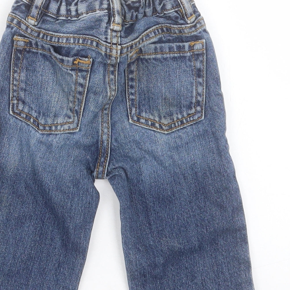 Gap Boys Blue Cotton Capri Jeans Size 6-9 Months Button