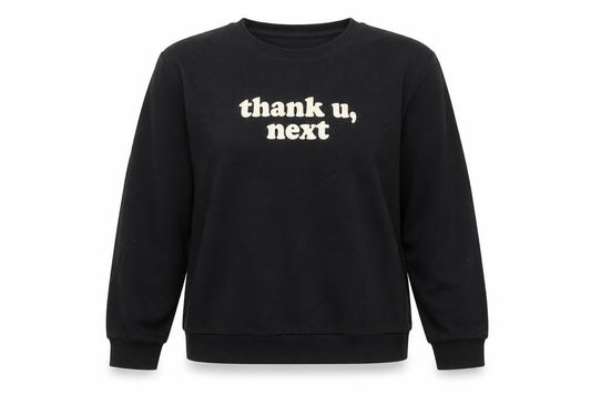 Primark Womens Black Cotton Pullover Sweatshirt Size L Pullover - Thank U, Next