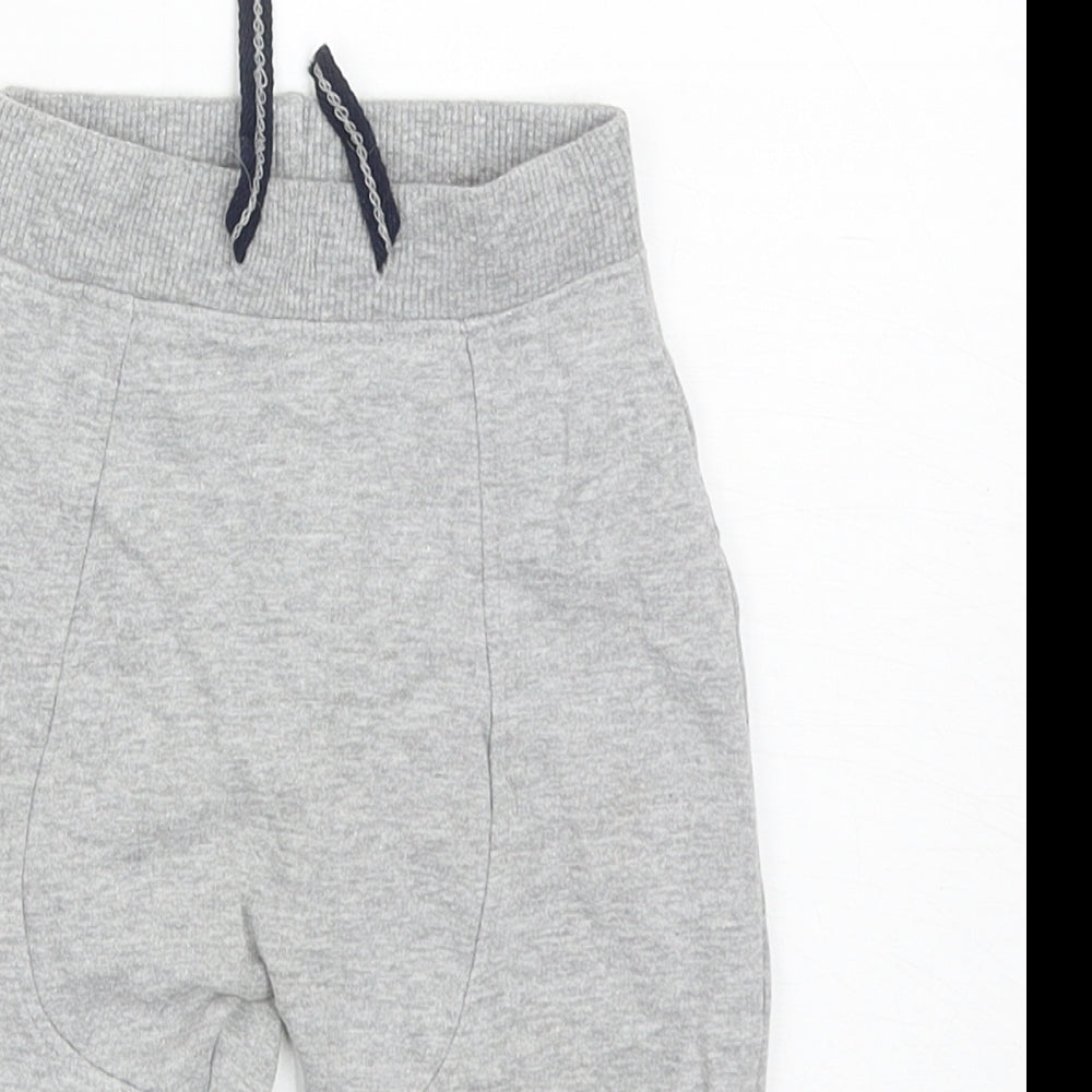 Peacocks Baby Grey Polyester Jogger Trousers Size 3-6 Months Drawstring