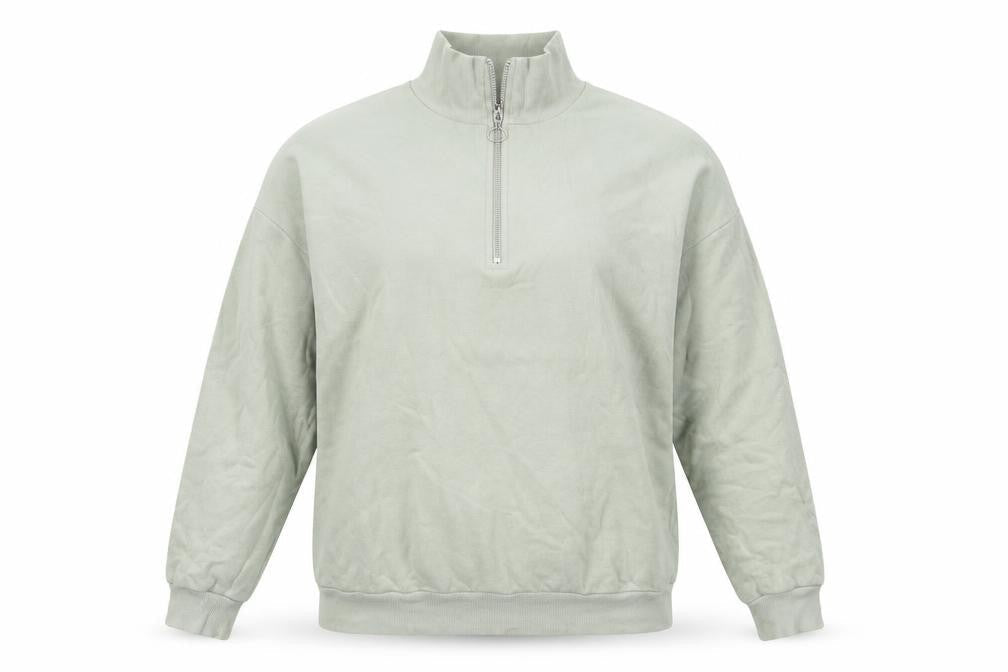 Marks and Spencer Womens Green Cotton Pullover Sweatshirt Size 12 Zip