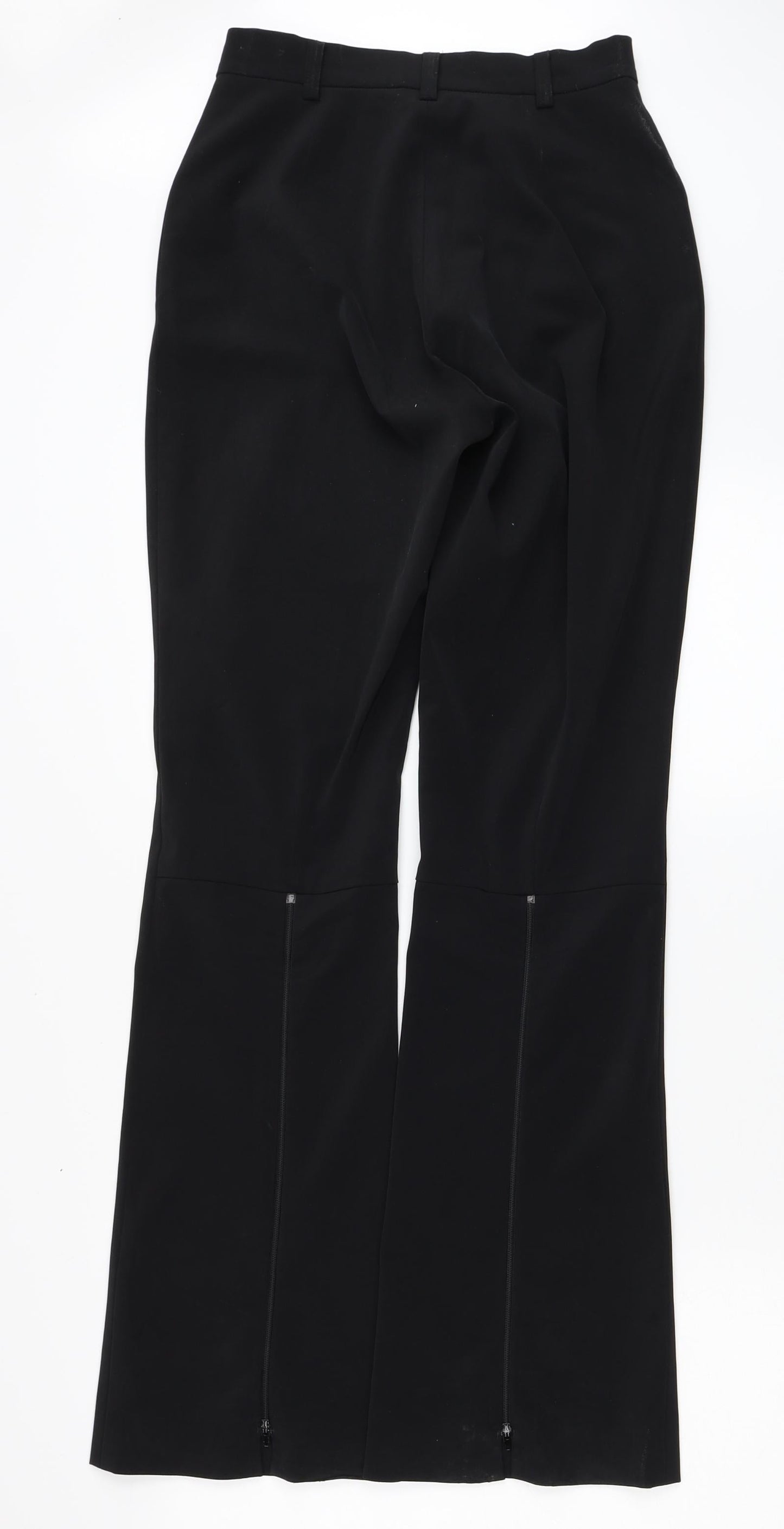 Ambiente Womens Black Polyester Trousers Size 10 L31 in Regular Zip