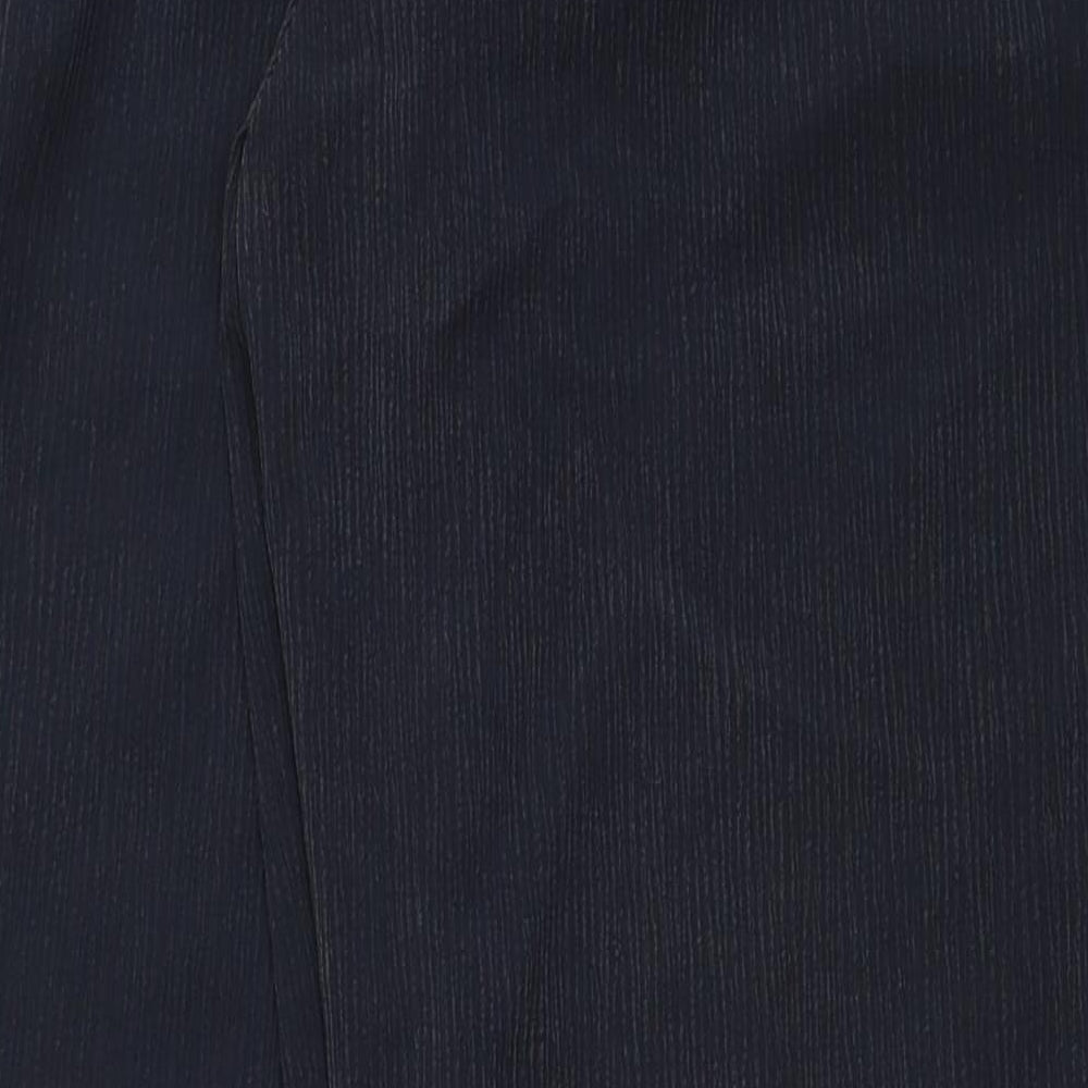 Topshop Womens Black Lyocell Capri Trousers Size 12 L20 in Regular Zip