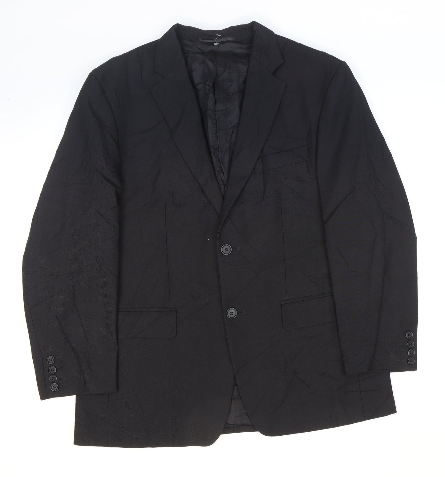 Hugo James Mens Black Polyester Jacket Suit Jacket Size 40