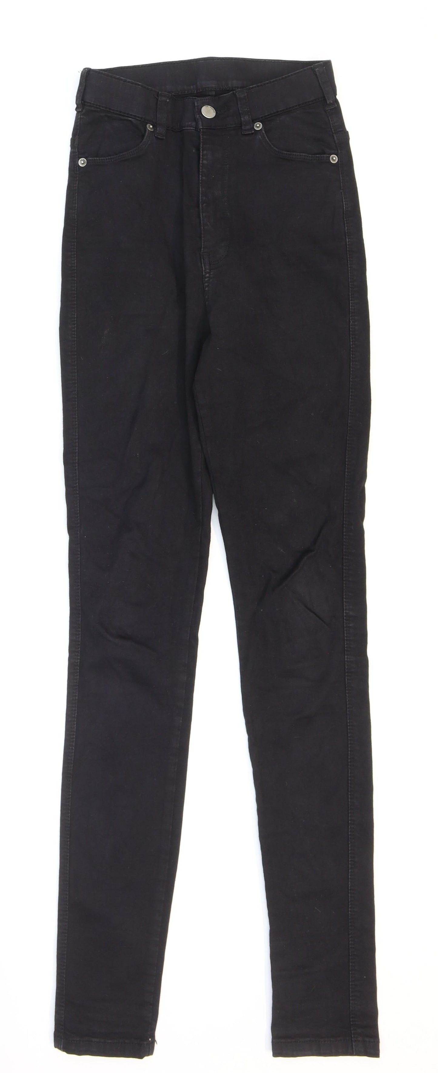 Dr. Denim Womens Black Cotton Skinny Jeans Size S L29 in Regular Zip