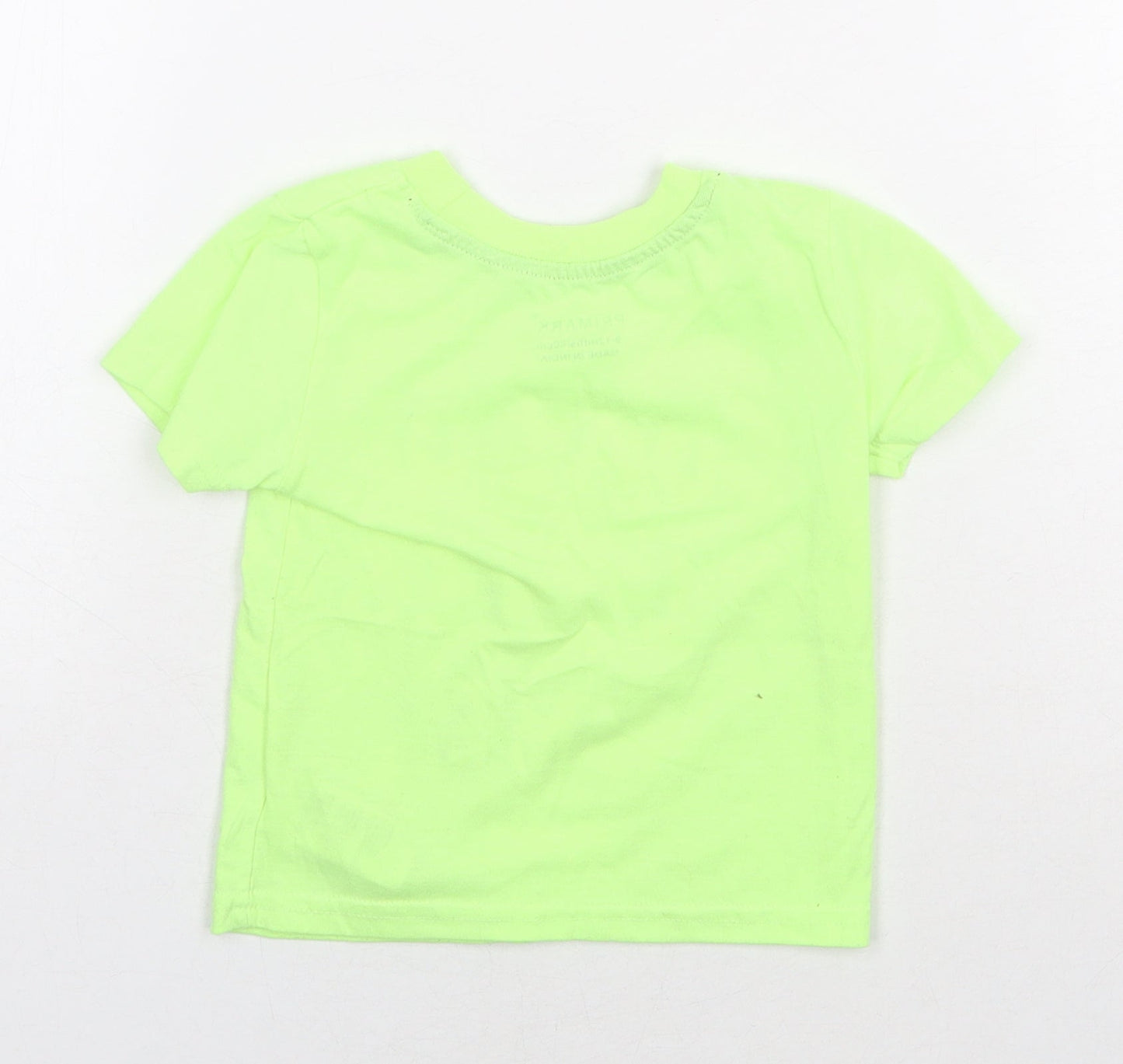 Primark Boys Green Polyester Basic T-Shirt Size 9-12 Months Round Neck Pullover - Daddy Loves Me