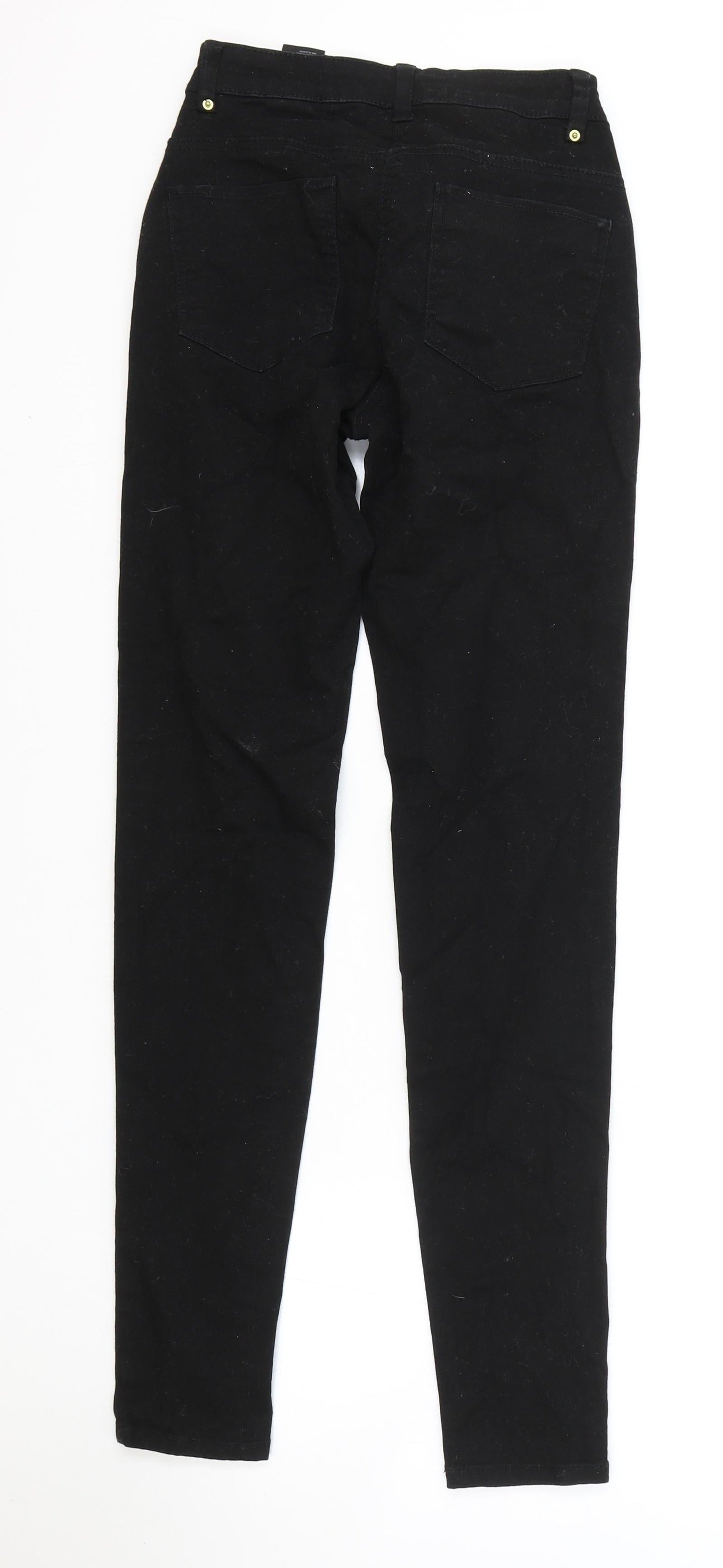 H&M Womens Black Cotton Skinny Jeans Size 6 L30 in Regular Zip