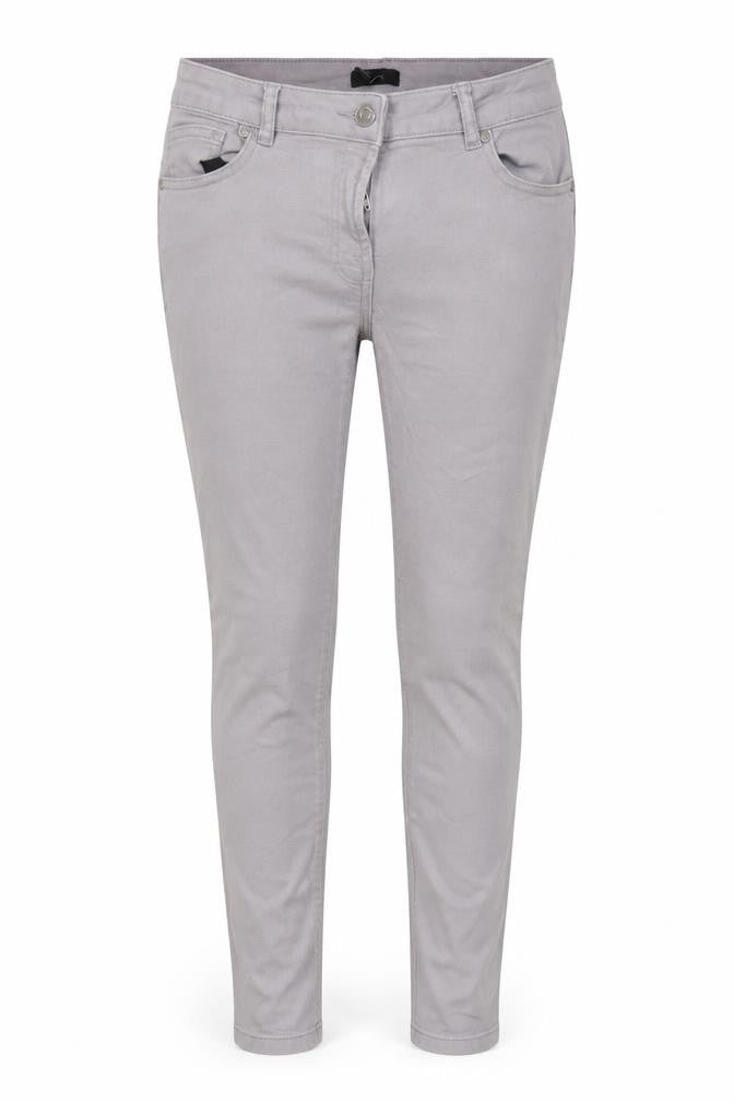 M&Co Womens Grey Cotton Skinny Jeans Size 12 L23 in Regular Zip