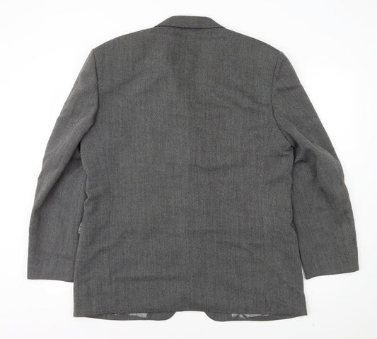 Marks and Spencer Mens Grey Wool Jacket Blazer Size L