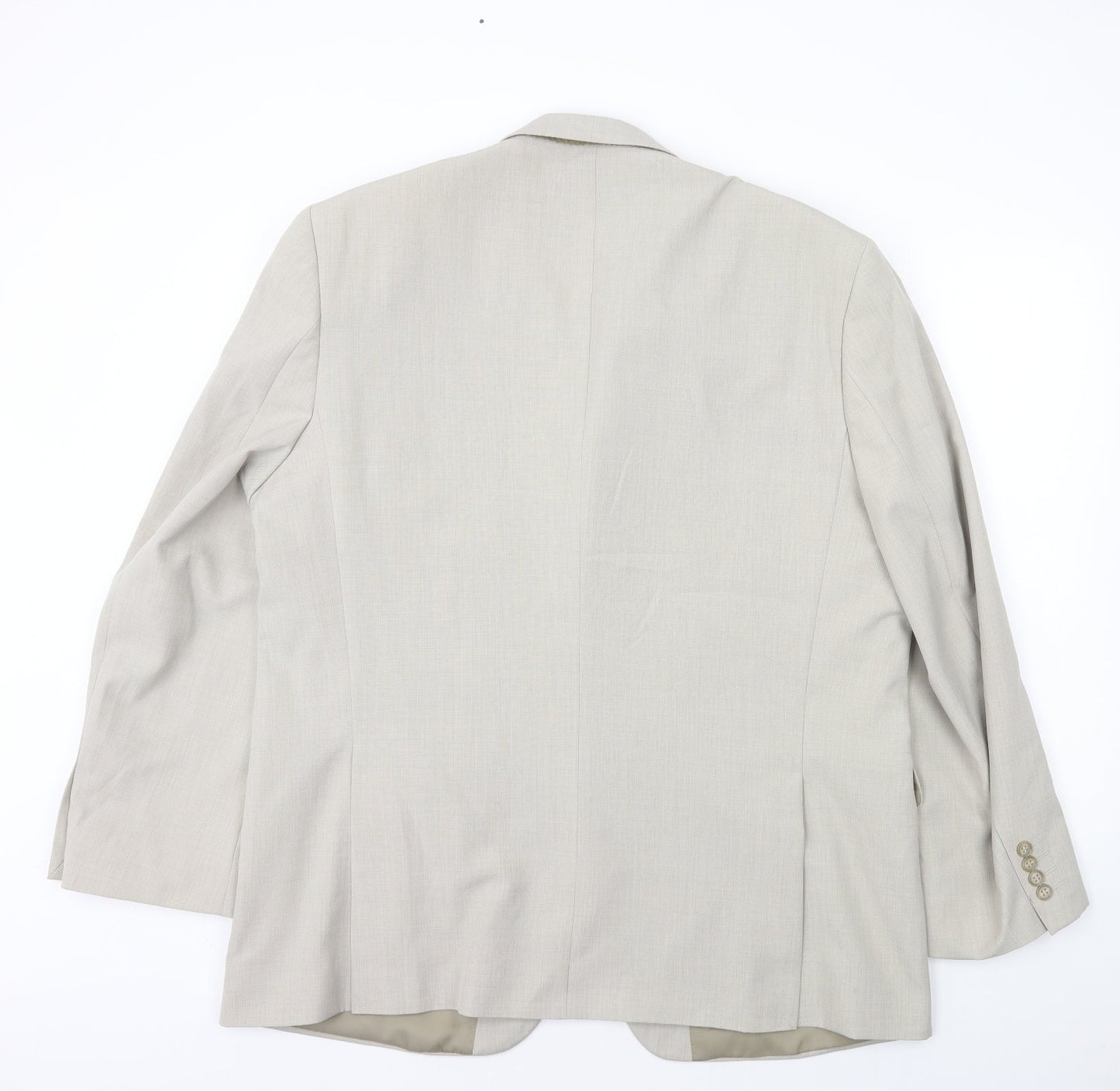 Mansize Mens Ivory Polyester Jacket Suit Jacket Size 2XL