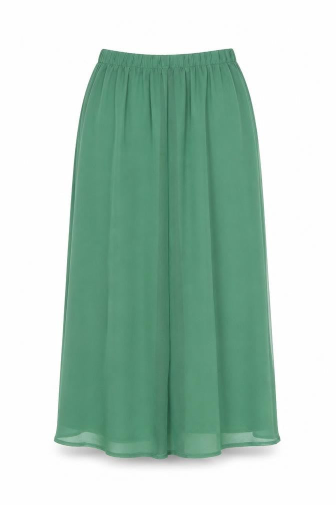 Forever 21 Womens Green Polyester Flare Skirt Size XS