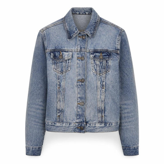 Denim & Co. Womens Blue Jacket Size 6 Button